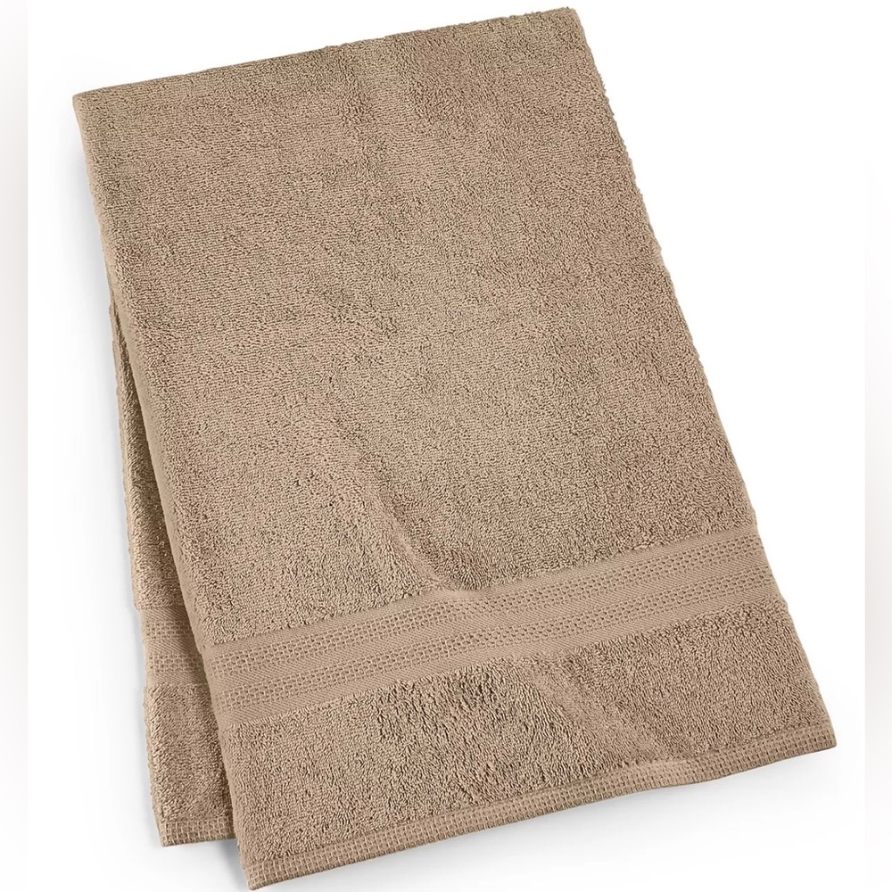 Light Tan Soft Spun Cotton Solid Bath Towel, 27" x 52"